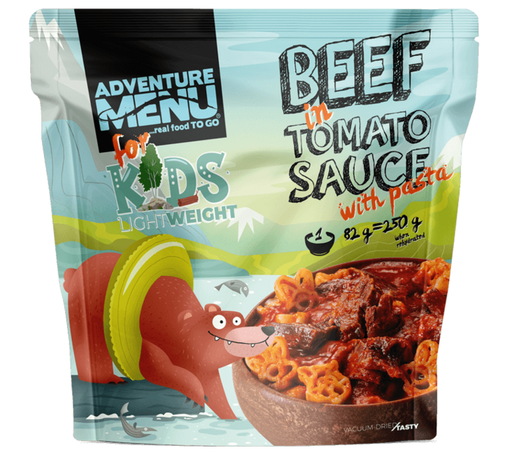 Adventure menu Βοείο σε Σάλτσα Τομάτας με Ζυμαρικά, 250g
