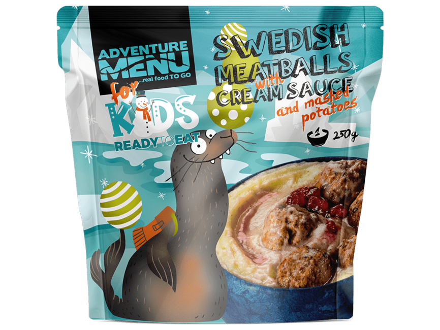 Adventure Menu Σουέδικες κεφτέδες κρέατος με κρεμώδη σάλτσα και πουρές πατάτας, 250g
