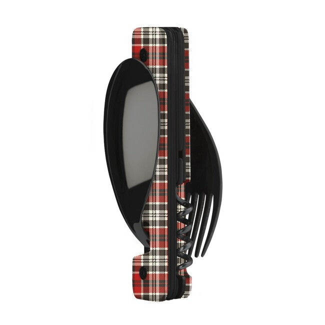 Akinod A02B00012 Σετ Πολυλειτουργικό 13h25, black mirror finish, Red Tartan