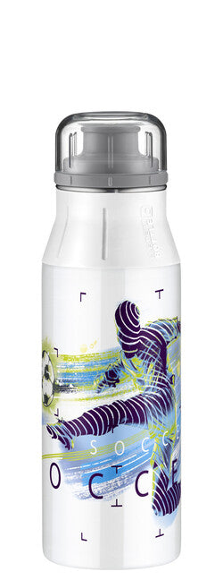 alfi elementBottle Kids Φιάλη Παιδική Ποτού από Ανοξείδωτο Χάλυβα, 0,6 l Ποδόσφαιρο
