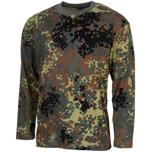 MFH Μπλουζάκι με Μακριά Μανίκια Αμερικανικό, BW camo