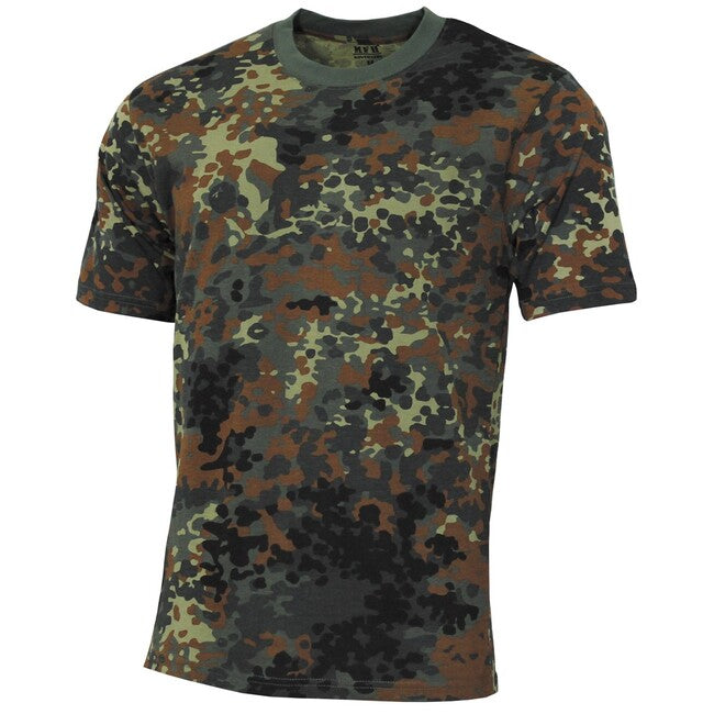 MFH Αμερικανικό Streetstyle Μπλουζάκι με Κοντό Μανίκι, BW camo
