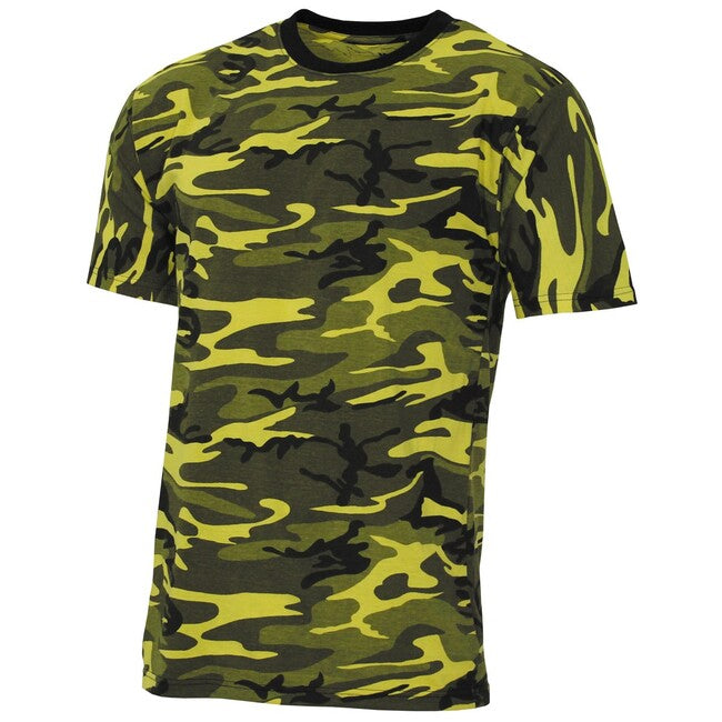 MFH Streetstyle Αμερικανικό Κοντομάνικο Μπλουζάκι, yellow-camo