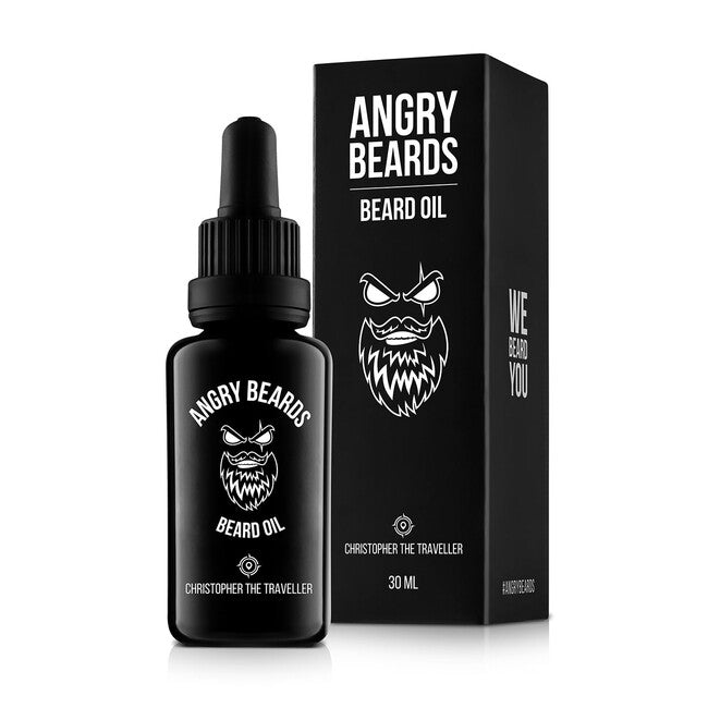 ANGRY BEARDS Christopher The Traveller έλαιο για γένια και μουστάκι 30 ml