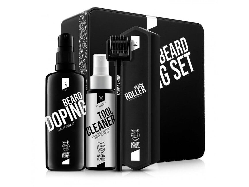 Angry Beards Roller & Doping Set για την ανάπτυξη γενειάδας και μουστακιού