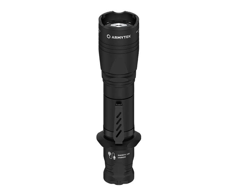 ArmyTek Dobermann Pro Φακός Τσέπης LED, White, Λειτουργία με Επαναφορτιζόμενη Μπαταρία, 1400 lm, 114 g