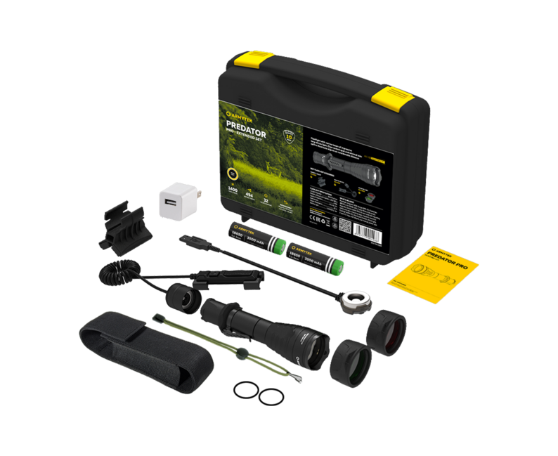 ArmyTek Predator Pro Magnet USB Extended set τακτικό, θερμό λευκό