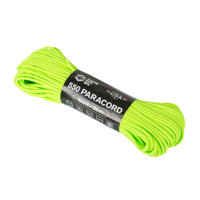 ATWOOD® 550 Paracord σχοινί 100 stôp 30 m, νεόν πράσινο (55024CB)