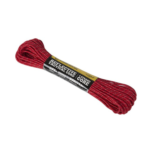 ATWOOD® 3/32 x 50 πόδια τακτική ανακλαστική σχοινί, κόκκινο (332R50)