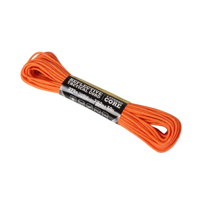 ATWOOD® 3/32 x 50 πόδια Τακτικό Αντανακλαστικό Κορδόνι, νέον πορτοκαλί (332R50)