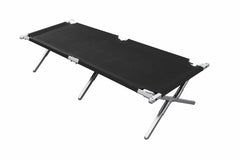 BasicNature Alu-Campbed Φορητή Κρεβατοσκηνή, Μαύρο, 210 cm
