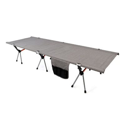 BasicNature Κρεβάτι Κατασκήνωσης Υπερυψωμένο, 190 cm, γκρι