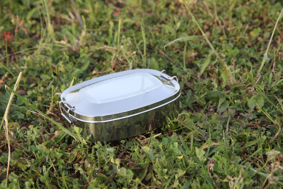 BasicNature Κουτί Φαγητού από Ανοξείδωτο Χάλυβα 0,45 l