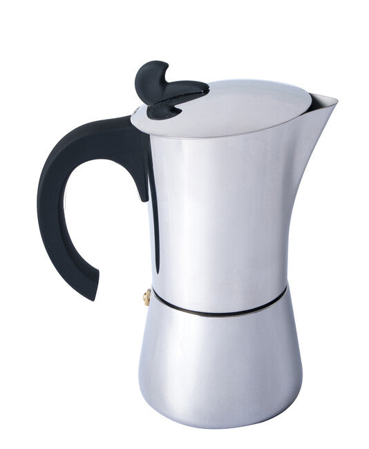 BasicNature Σακχαρωτή Ατσάλι Μηχανή Espresso 6 Φλιτζανιών