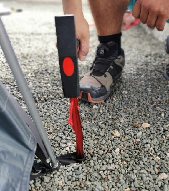 BasicNature Καρφί Σκηνής T-Stake, Κόκκινο, 25 cm, 4 τεμάχια