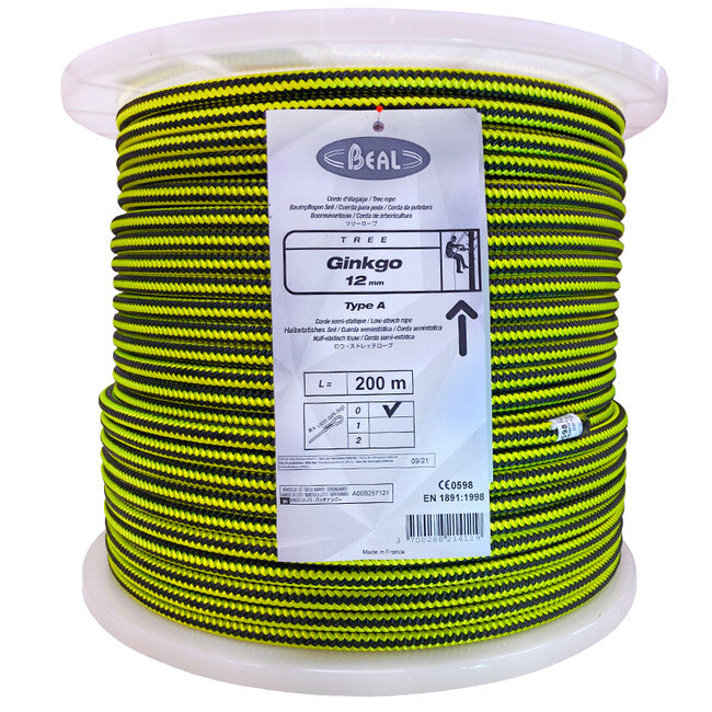 BEAL Ginkgo Σχοινί Αρχιτεκτονικής με Άγκυρες Άκρων 12 mm, 200 m