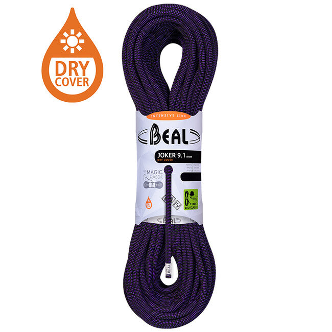 BEAL Joker Unicore δυναμικό σχοινί αναρρίχησης 9,1 mm 200 m, μωβ