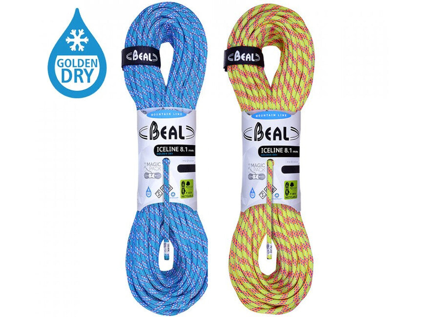 BEAL Ice Line Unicore Ημίσχοινο Αναρρίχησης 8,1 mm 2 × 60 m, anis / emerald