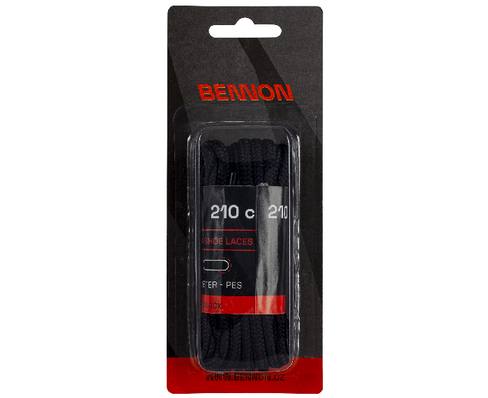 BENNON Laces Black Box κορδόνια παπουτσιών 210 cm