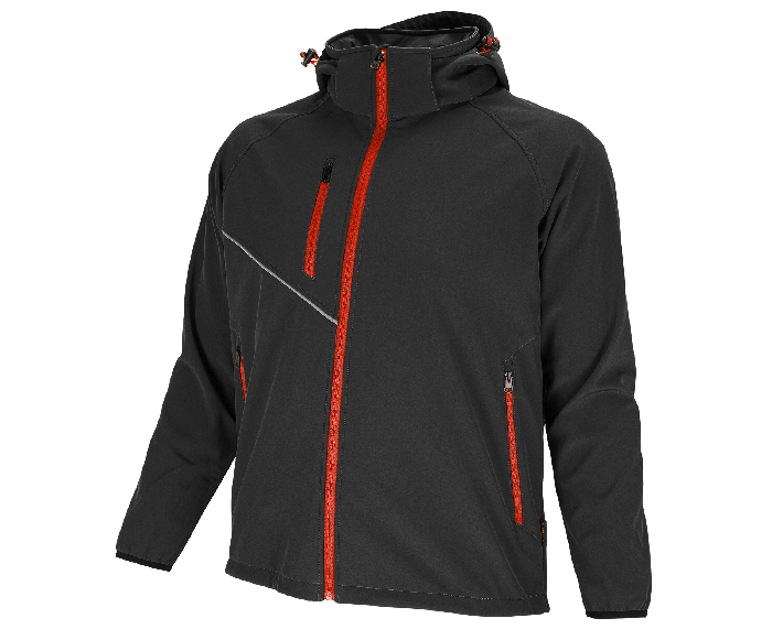 BENNON FORCE Μπουφάν Softshell, Μαύρο/Κόκκινο