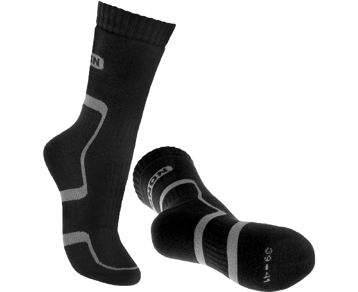 BENNON TREK SOCK κάλτσες trekking, μαύρο/γκρι