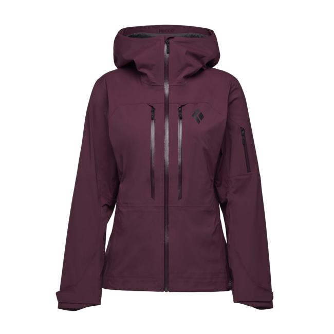 Black Diamond Recon Lt Stretch Shell Μπουφάν Σκι Γυναικείο, blackberry