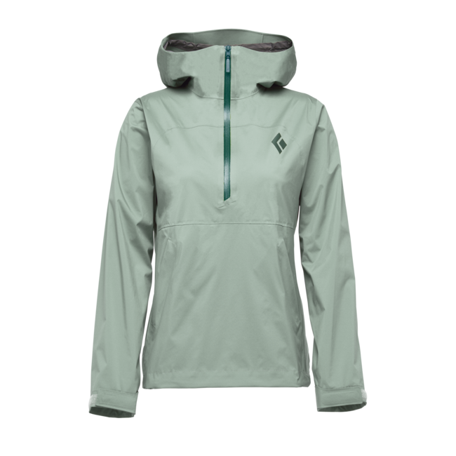 Black Diamond Stormline Stretch Anorak αδιάβροχο μπουφάν γυναικείο, foam green