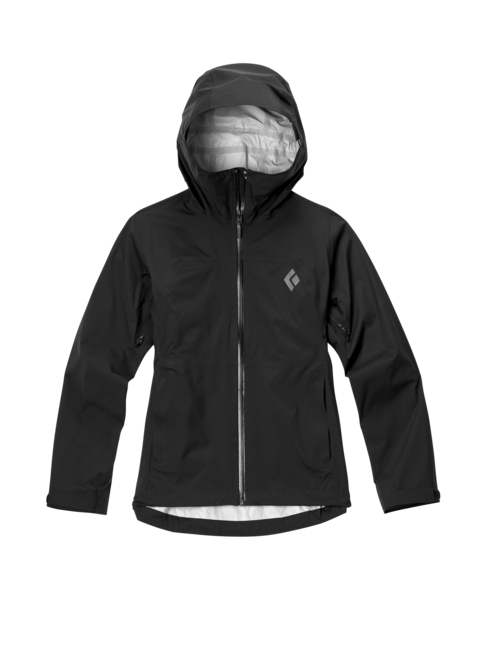 Black Diamond Stormline Stretch Rain Shell αδιάβροχο μπουφάν γυναικείο, μαύρο