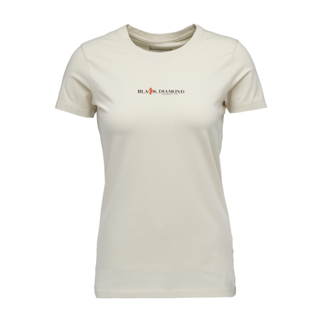 Black Diamond Heritage Wordmark Μπλουζάκι Γυναικείο με Κοντό Μανίκι, Off White