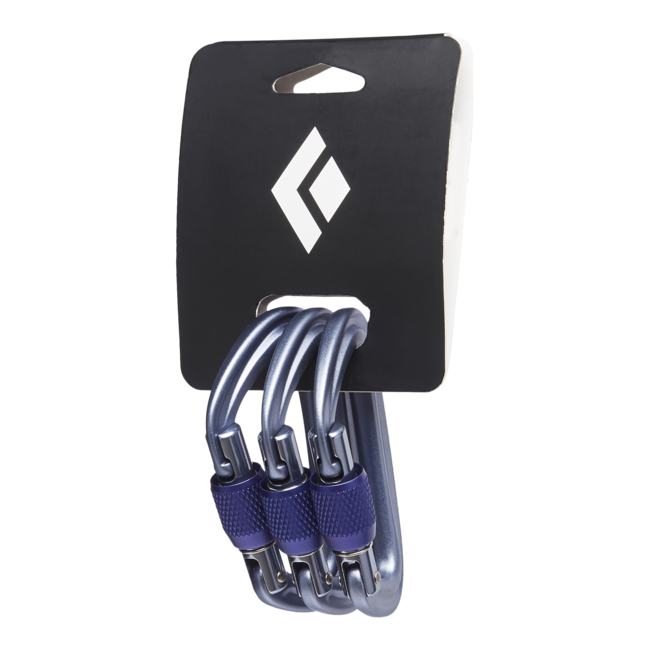 Black Diamond Liteforge Καραμπίνερ Βίδας 3 Τεμάχια, Γκρι