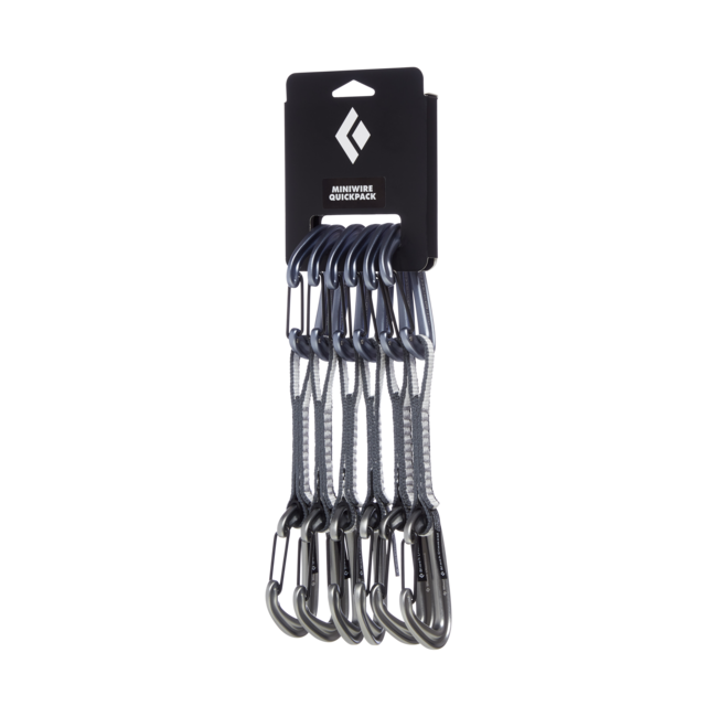 Black Diamond Miniwire καραμπίνες, 12 cm, συσκευασία 6 τεμάχια
