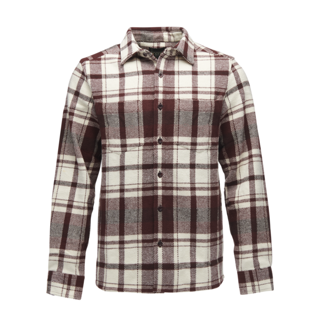 Black Diamond Project Heavy Flannel φανελένιο πουκάμισο ανδρικό, burgundy-off white plaid