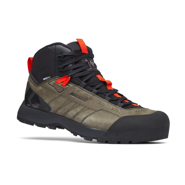 Black Diamond Mission Mid Waterproof Approach Αδιάβροχα Δερμάτινα Παπούτσια Ανδρικά, walnuts-octane