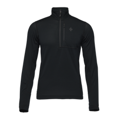 Black Diamond Coefficient Lt men's long-sleeve t-shirt with zip, black