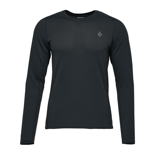 Black Diamond Coefficient Lt Crew μπλουζάκι ανδρικό με μακρύ μανίκι, μαύρο