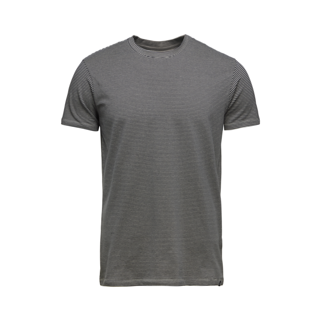 Black Diamond BD Stripe Μπλουζάκι Ανδρικό με Κοντό Μανίκι, charcoal-off white
