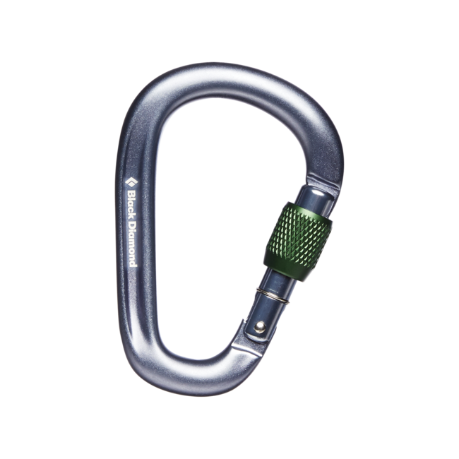 Black Diamond Pearlock Screwgate καραμπίνερ, γκρι