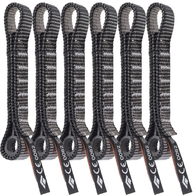 Black Diamond Standard Dogbone θηλιά 12 cm, 6 τεμάχια σετ