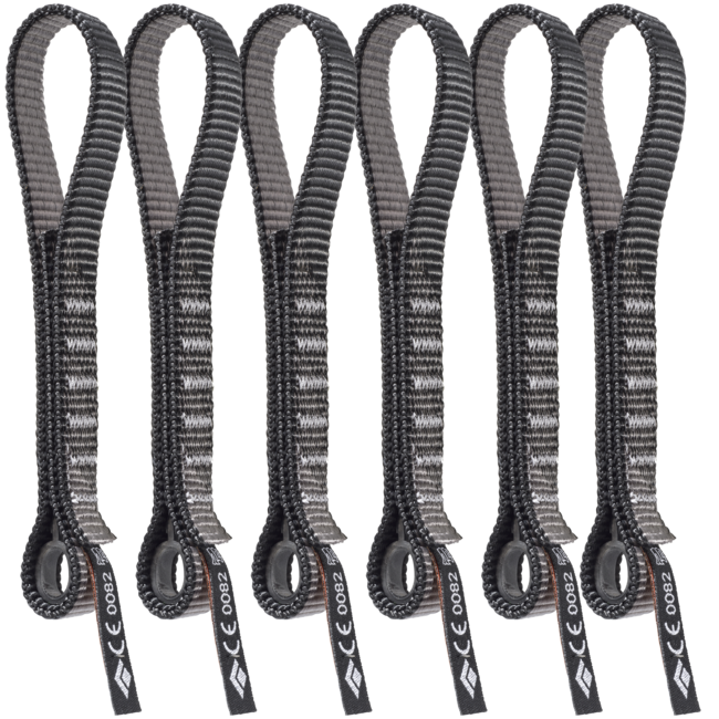 Black Diamond Standard Dogbone θηλιά 16 cm, 6 τεμάχια σετ