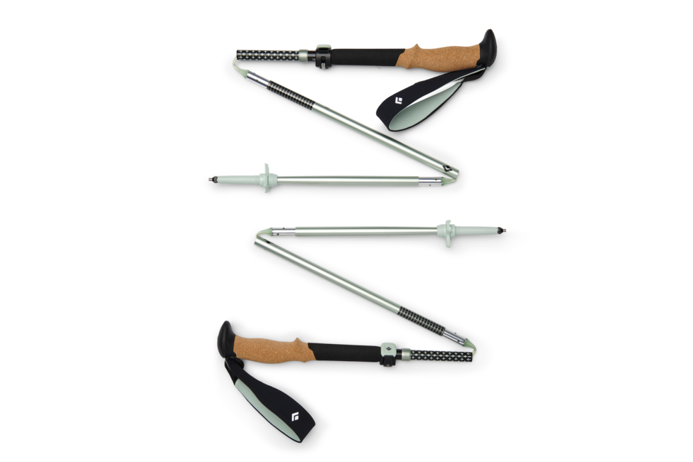 Black Diamond Pursuit Flz Ράβδοι Trekking, Μαύρο-Αφρώδες Πράσινο
