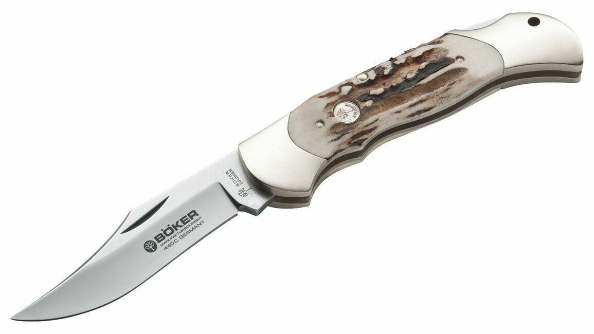 BÖKER® Optima Stag Μαχαίρι Τσέπης 9 cm, Κέρας