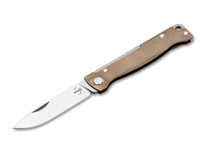 Boker Plus Atlas Μαχαίρι Τσέπης Ορείχαλκος, 7 cm, Καφέ