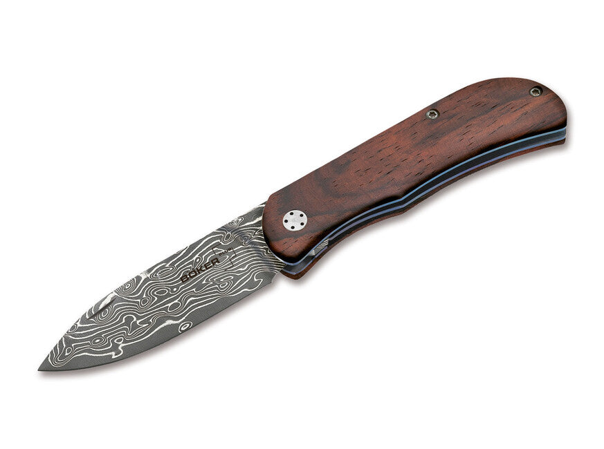 BÖKER® Exskelibur II Μαχαίρι Τσέπης 7 cm, Δαμασκηνό, Ξύλο Cocobolo