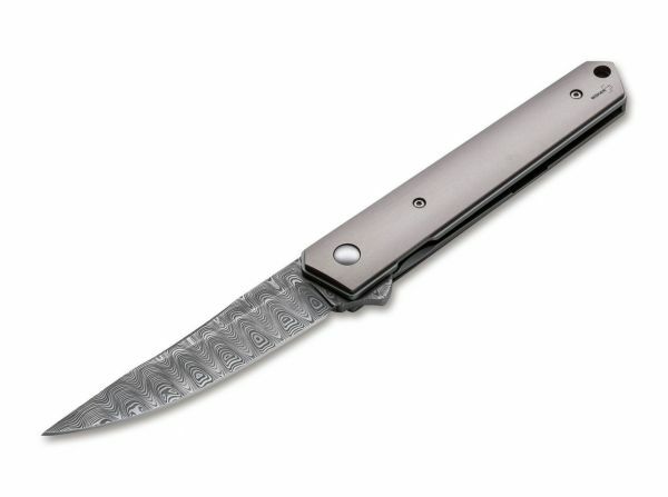BÖKER® Kwaiken Flipper Μαχαίρι Τσέπης, δαμασκό τιτάνιο, 9 cm