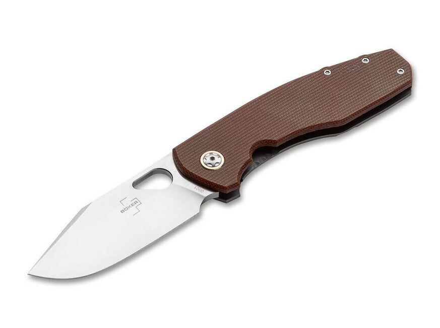 Böker Plus Micarta Μαχαίρι Τσέπης Με Κλείσιμο και Θήκη, 8,5 cm, Καφέ
