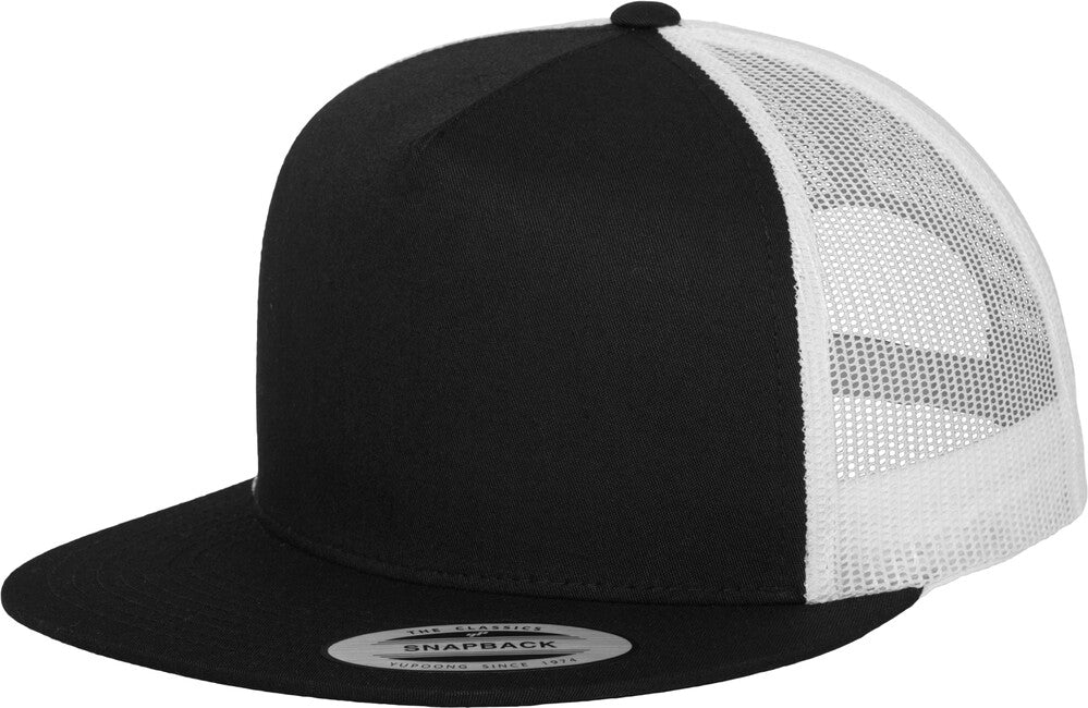 Brandit Classic Trucker 2-Tone σκούφος με ίσιο γείσο, μαύρο-λευκό