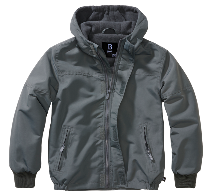 Brandit Frontzip Windbreaker Μπουφάν Παιδικό, Ανθρακί