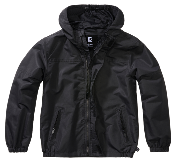 Brandit Summer Frontzip Windbreaker Μπουφάν Παιδική, Μαύρο
