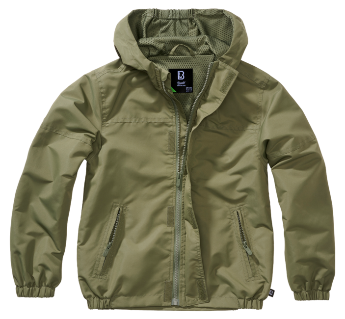 Brandit Summer Frontzip Windbreaker Μπουφάν Παιδικό, Λαδί