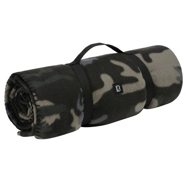 Brandit Κουβέρτα Fleece, darkcamo, 135 x 175 cm